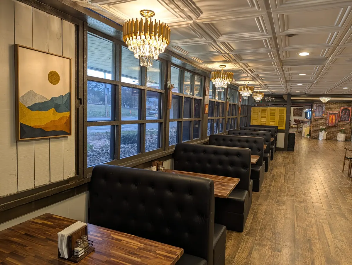 Authentic Indian restaurant interior in Little Rock